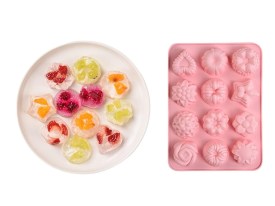 Molde silicona 12 mini tortas diferentes